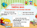 TRƯỜNG MN HỮU SẢN THÔNG BÁO TUYỂN SINH ĐẦU CẤP NĂM HỌC 2025-2026